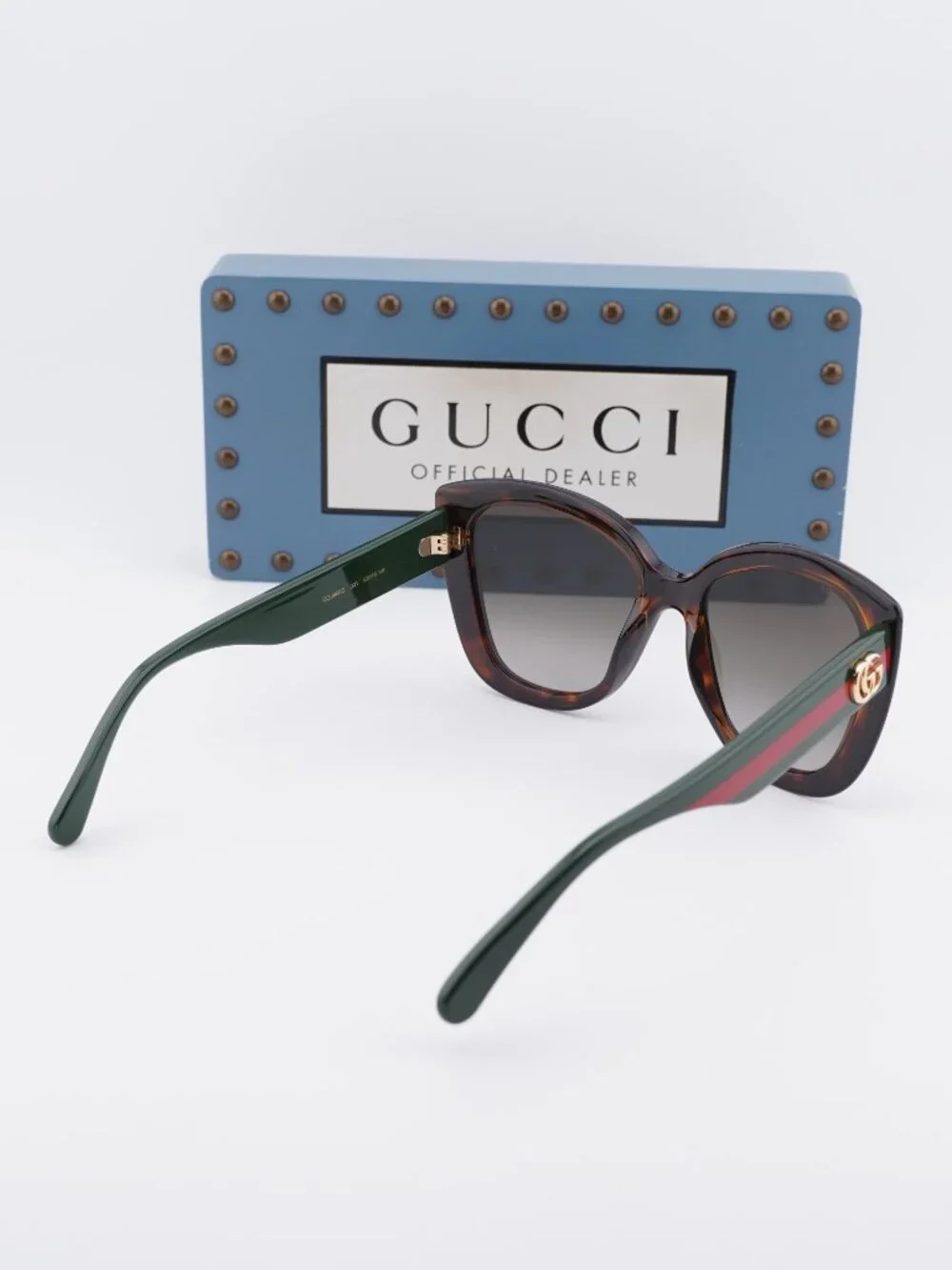 Gucci GG0860S 001 Square Sunglasses - Havana\Brown Gradient